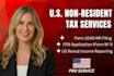 file US non resident tax return 1040nr, itin application w7