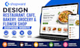 design restaurant, cafe, bakery, grocery and flower shopware website