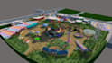 create 3d amusement park design, theme park, carnival park, roller coaster park
