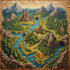 create a fantasy treasure map for games books and adventures