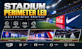create stadium perimeter led ads, ribbon board and arena screen animation