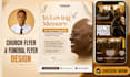 design church flyer, event flyer, funeral program memorial or obituary