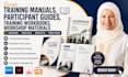 design training manuals participant guides training workbooks workshop materials
