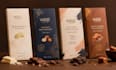 do premium chocolate bar, candy wrapper and snacks packaging design