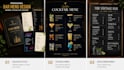 design a modern bar menu, drinks menu and cocktail menu