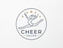 create a modern cheerleading logo t shirt design