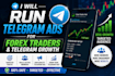 run telegram ads for forex traders and telegram growth, crypto channel