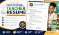 write a professional ats optimized teacher resume