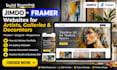 set up jimdo framer website fine wall art painter gallery decorator website