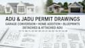 create detached adu, jadu permit drawings and garage conversion for ca,tx,wa,fl