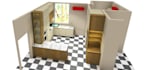 do modern 3d kitchen design and cabinetry rendering with kitchendraw