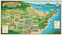design illustrative campus map, beach map, coastral map, development plans map