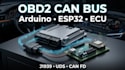 develop obd2 can bus car arduino esp32 j1939 uds ecu communication
