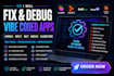 fix vibe coded apps, debug lovable, replit, bolt, base44 claude code