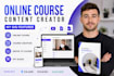 create online course curriculum online course content creation online course