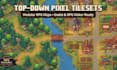 create 16 bit top down pixel art tileset modular rpg maker godot game map assets