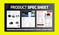 create a professional b2b product spec or technical data sheet