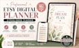 design etsy digital planner hyperlinked planner digital planner