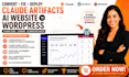 convert fix deploy claude artifacts ai website to wordpress claude code cowork