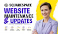 do squarespace website maintenance and monthly updates