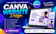 design canva website, canva landing page, canva website design