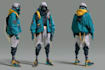 cyberpunk hacker character art