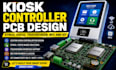 kiosk controller pcb design, stm32, esp32, touchscreen, nfc and iot