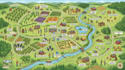 create farm, agritourism map, ranch, property and vector maps