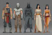 draw a character illustration in different styles