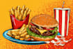 make a food pop art illustration