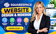 design responsive squarespace website with onpage seo, email template, blog fix