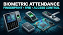design biometric attendance, fingerprint, rfid and access control system