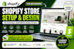 setup shopify store for beginners, design shopify website and dropshipping store