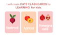 create cute flashcards for learning for kids