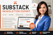 setup substack account, substack newsletter and substack promotion