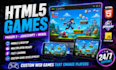 develop a custom javascript HTML5 browser game with phaser 3
