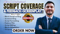write script coverage, screenplay feedback, script analysis, screenwriting notes
