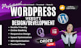 build wordpress elementor website, wordpress blog website elementor divi builder