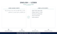 manually translate english to uzbek and vice versa