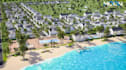 develop 3d community masterplan render,coastal resort,waterfront property design