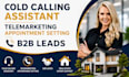 cold calling assistant telemarketing appointment setting german fans clock b2b