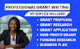 write professional grant proposals and grant applications