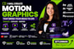 create 3d motion graphic design, video editing, 3d animation, vsl edits