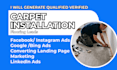 run carpet installation leads carpet flooring, carpet facebook ads google ads