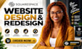 build squarespace website design or redesign squarespace website development