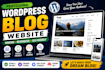create a professional wordpress blog website, personal blog
