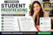 professionally proofread student essays, applications and personal statements