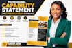 create professional capability statement for government contracts and compliance
