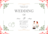 design luxury and trendy wedding invitation cards
