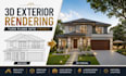 create realistic 3d exterior house rendering and architectural visualization